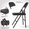 Whizmax Folding Chairs Set of 4, Foldable Chairs with Metal Frame Hold Up to 350 Pounds for Dining Room, Living Room, Office, Camping - 3 of 4