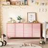 63" Dresser w/14 Fabric Drawers, Wide Dresser TV Stand w/ Built-in USB Ports, Multi-Functional Storage Unit - 4 of 4
