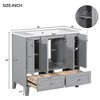 36 Inch Bathroom Vanity with Resin Sink Combo, Solid Wood Frame Storage Cabinet with 4 Soft Closing Doors and 2 Drawers - 2 of 4