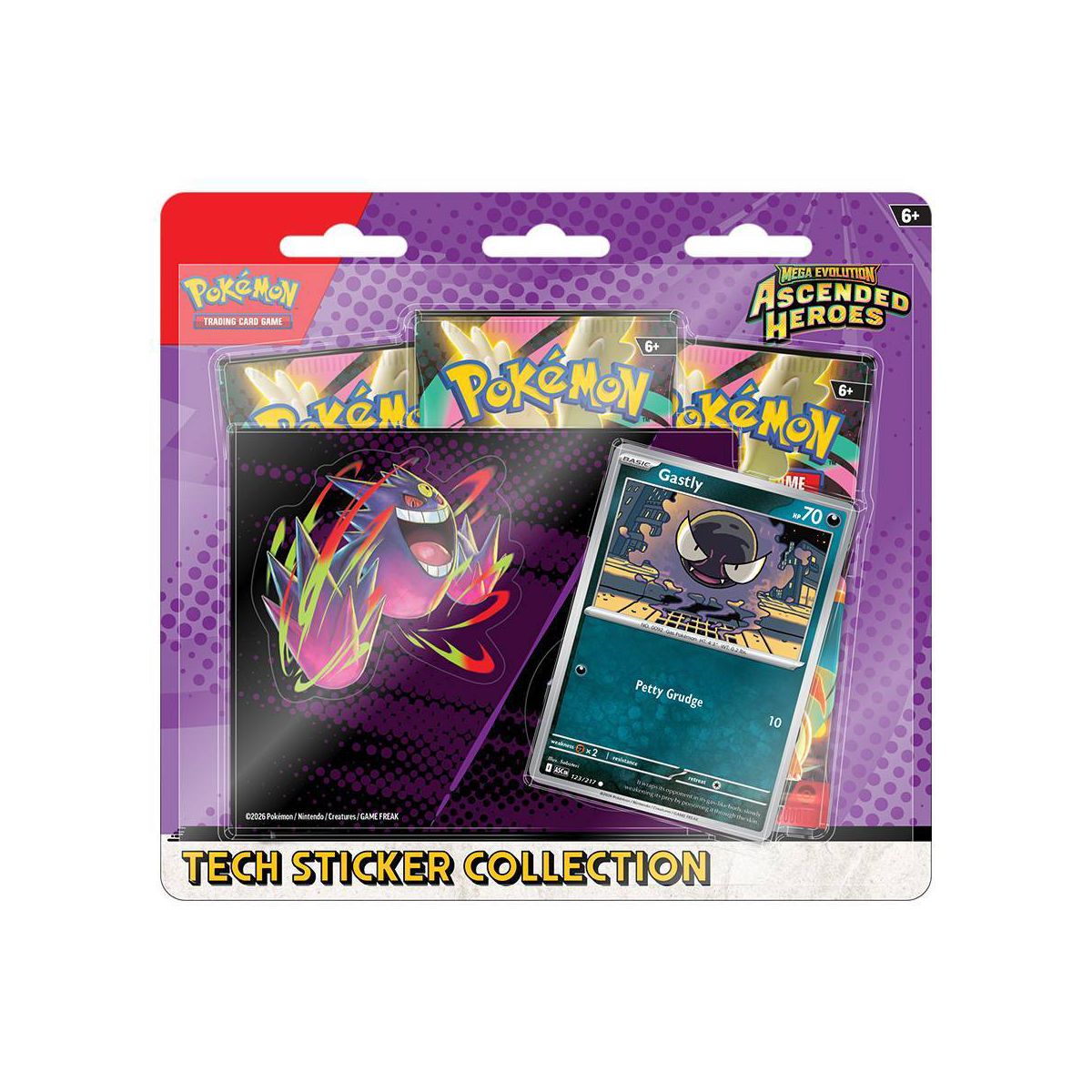 Pokémon Trading Card Game : Mega Evolution Ascended Heroes Tech Sticker Collection Gastly