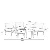Sapphtopaz Patio Furniture Set Rattan Half Moon Sectional Outdoor Chairs with Cushions and Coffee Tables Sofa Set for Garden, Backyard - 2 of 4