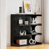 Multifunctional 4-Tier Book Shelf & Coffee Table, Creative Furniture Floor Bookshelf, Minimalist Organizer Storage Shelves-Cuddlewood - 3 of 4