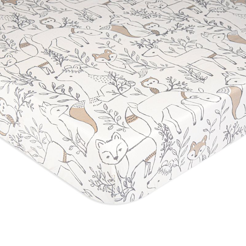 Crane Baby Cotton Sateen Fitted Crib Sheet, 1 of 12