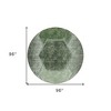 Olive Green And Artichoke Green Geometric Washable Indoor Outdoor Area Rug - 3 of 4