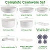 NewHome "17Pcs Nonstick Cookware Set with Detachable Handles – Induction-Compatible, Oven & Dishwasher Safe" White - 3 of 4