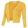 BLUEMING Women’s Cropped Button-Front Cardigan - Textured Knit with 3/4 Sleeves & Elevated Everyday Silhouette - 2 of 4