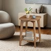 Modern Square Side Table with Lower Shelf, 2-Tier Small End Table/Nightstand, Space-Saving 15.7x15.7x21.5 Inch - 2 of 4