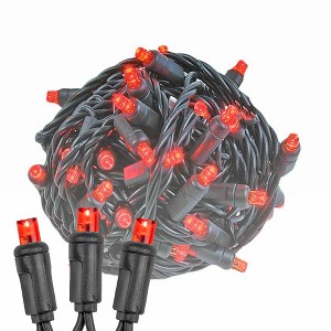 Novelty Lights 50 Light LED Christmas Mini Light Set (Black Wire, 11 Feet) - 1 of 4