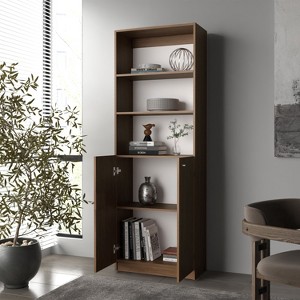 PAGED Bookshelf Wood Storage Shelves with Space-Saving Design, Bookcase for Home Office, Study - 1 of 4