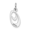 Black Bow Jewelry 14k White Gold Ella Collection Small Fancy Script Initial Pendant A-W - 3 of 4