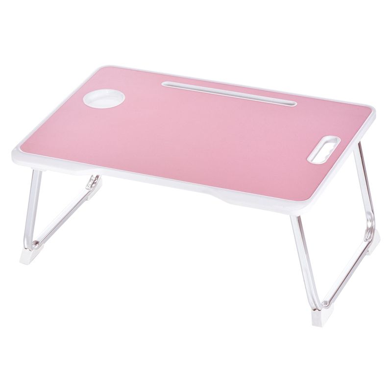 Unique Bargains Portable Laptop Bed Desk with Notebook Stand Cup Holder for Eating Reading Watching Folding Table, 1 of 7