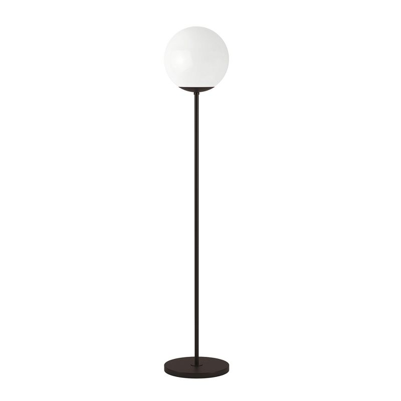 Hampton & Thyme Globe and Stem Floor Lamp with Plastic Shade, 1 of 11
