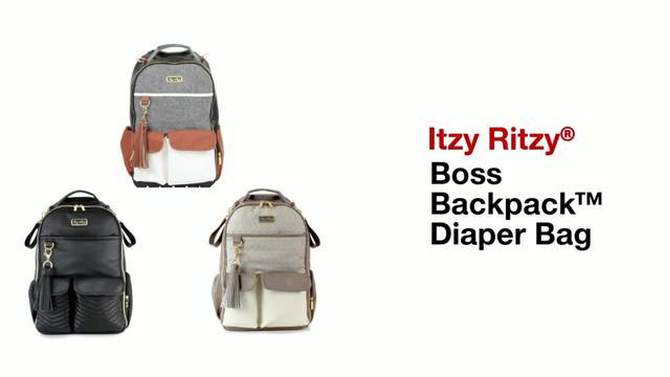 Itzy Ritzy Boss Backpack Diaper Bag - Jetsetter Black, 2 of 10, play video