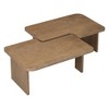 Sapphtopaz Set of 2 Modern Rectangle Coffee Table, Splicing Design Accent Living Room Tables Combination Tables, Center Table for Living Room - 2 of 4