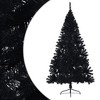 vidaXL Artificial Half Christmas Tree with Stand Black 6 ft PVC - 2 of 4