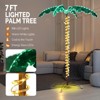 FONTOI 7ft Coconut Tree Decorative Garden Tree Tropical Palm Style Outdoor Decor for Patio Lawn Poolside Party Home, Green, 39.37"*13.39"*5.12" - 2 of 4