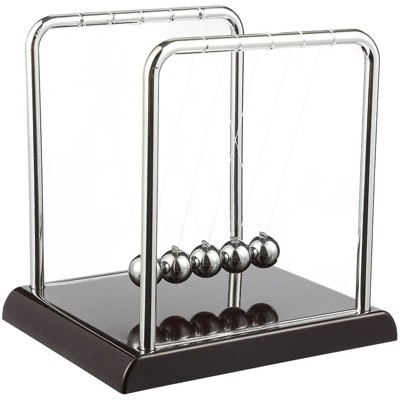 Juvale Newton's Cradle, Show Newton's Laws with Swinging Balls, Office Desk Decorations, 7 x 7.1 x 5.9 In