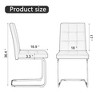 Angel Sar Modern Dining Chairs Set of 2, Upholstered Kitchen Chairs, Dining Room Chairs with Inset Buttons - 3 of 4