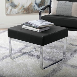 Rectangular Allure Modern Blended Leather Ottoman - Studio Designs Home - 1 of 4