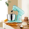 Dexmalle 5.2L+4.5 Stainless Steel Food Mixer with Timing,10 Speeds,Egg Whisk,Dough Hook,Flat Beater,Blue - 3 of 4