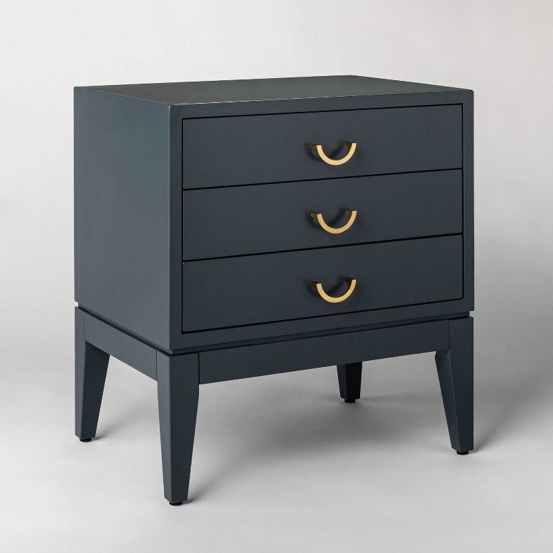 Quail Hill 3 Drawer Nightstand Mount Etna Blue - Threshold&#8482; designed with Studio McGee, 1 of 9