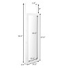Tangkula Door Mounted Mirrored Jewelry Cabinet Dressing Storage Box with LED lights White - 3 of 4