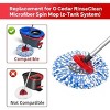 Racxily Spin Mop Head, Base, Handle Replacement for O-Ceda RinseClean 2 Tank System,4 Microfiber Mop Refills, 1 Base and 30-58in Handl Set - 2 of 2