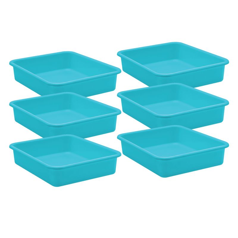 Teacher Created Resources® Teal Large Plastic Letter Tray, Pack of 6, 1 of 3