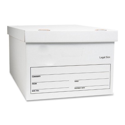 MyOfficeInnovations Storage Boxes Legal 500 lb 15"x24"x10" 12/CT White 3254493