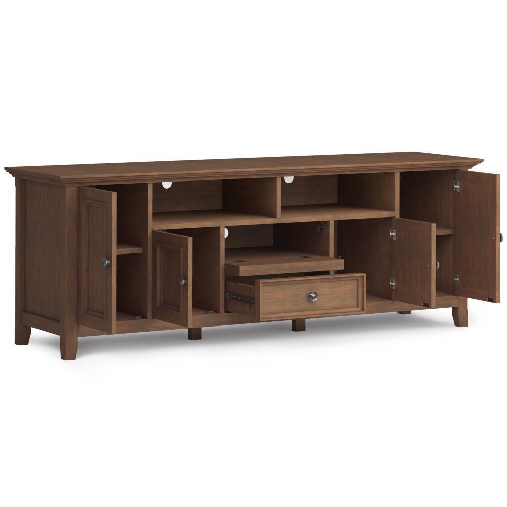 Photos - Display Cabinet / Bookcase 72" Halifax Wide TV Stand for TVs up to 80" Rustic Natural Aged Brown - Wy