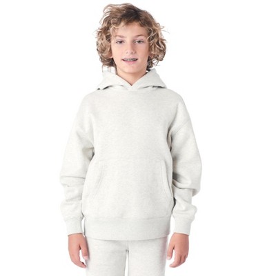 Future Planet Kids Unisex Jupiter Premium Fleece Lined Soft Cotton Pullover Hoodie Sweatshirt Loose Fit Heather Ash