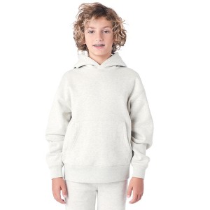 Future Planet Kids Unisex Jupiter Premium Fleece Lined Soft Cotton Pullover Hoodie Sweatshirt Loose Fit Heather Ash - 1 of 4