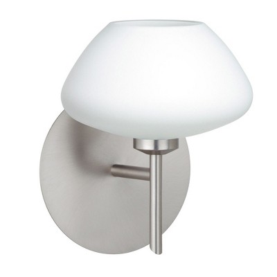 Besa Lighting Peri 1 - Light Wall Light in  Satin Nickel