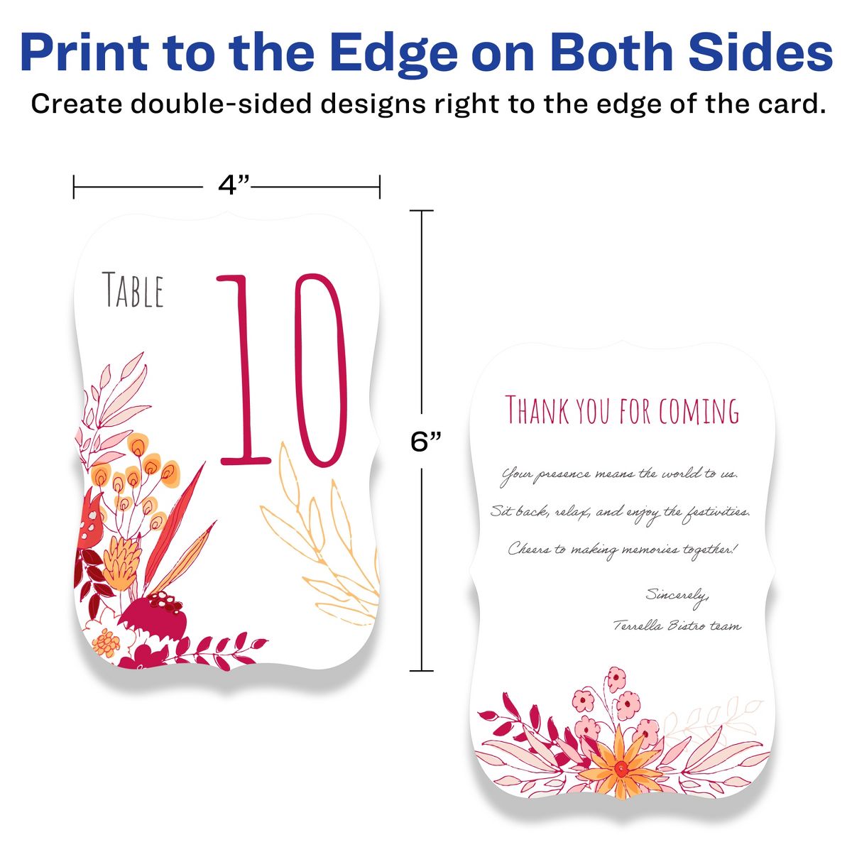 Avery Printable Matte White Edge Cards with Sure, 4" x 6" Rectangle - thumbnail 6