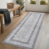 Modern Geometric Washable Rug – Non-Slip Low Pile  Carpet for Living Room, Bedroom & More - 2 of 4
