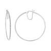 Haus of Brilliance Silver Diamond Accent Medium Sized Hoops Earrings - 2 of 4