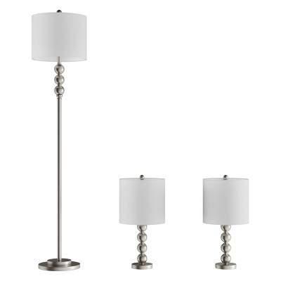 Set of 3 Modern Stacked Balls Table & Floor Lamps