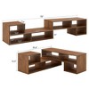 PAGED 2 Pieces TV Stand for TVs Up to 80 Inch,Cube Console Table with Storage Bookcase Shelves for Living Room - 3 of 4
