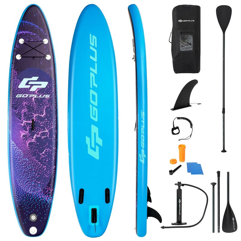 Costway 11'/10'5'' Inflatable Stand Up Paddle Board Surfboard W/Bag Aluminum Paddle Pump, 1 of 11