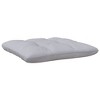 vidaXL Patio Footstool with Gray Cushion Solid Pinewood - 4 of 4