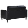 Coaster Home Furnishings Ruth Upholstered Track Arm Faux Leather Loveseat Black - image 4 of 4