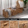 Aoibox Foldable Handwoven Water Hyacinth Storage Baskets Set of 4 Wicker Cube Organizer Totes 12x12x12 Inch - 3 of 4