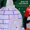 5 ft Lighted Christmas Inflatables Outdoor Decorations Penguins with a Scarf and Igloo, Rotating Colorful Light - 4 of 4