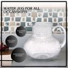 Artland Iris 90oz Hand Blown Pitcher & Set of 4 17oz Highball Glasses, Unique Bubble Design, Lead-Free Glass for Serving Beverages - 4 of 4