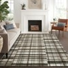 Modern Area Rugs Washable Plaid Floor Cover with Non-Slip Backing - 2 of 4