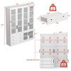 FUFU&GAGA Modern Style White Storage Cabinet Glass Doors Built-in Multi-colour Adjustable Lights - 3 of 4