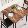 WhizMax Dining Table Set for 2 with Square Wood Top and Cushioned Chairs, 3 Piece Kitchen & Dining Room Sets for Small Space, Apartment - 4 of 4