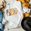 Simply Sage Market Women's Graphic Sweatshirt Happy Fall Wavy Pumpkins - 2 of 2