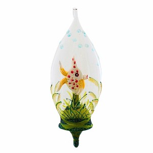 Morawski 9.0 Inch Speckled Fish In Drop Dome Red Lips Gold Fins Tree Ornaments - 1 of 4