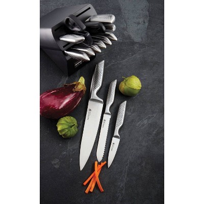 Sabatier 15-Piece Stainless Steel Hollow Handle Knife Block Set